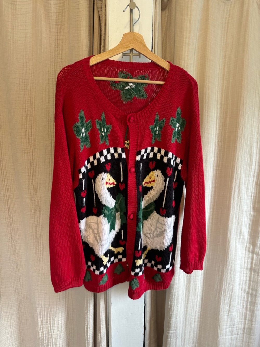 Vintage Alexandra Bartlett Christmas Goose Sweater- XL